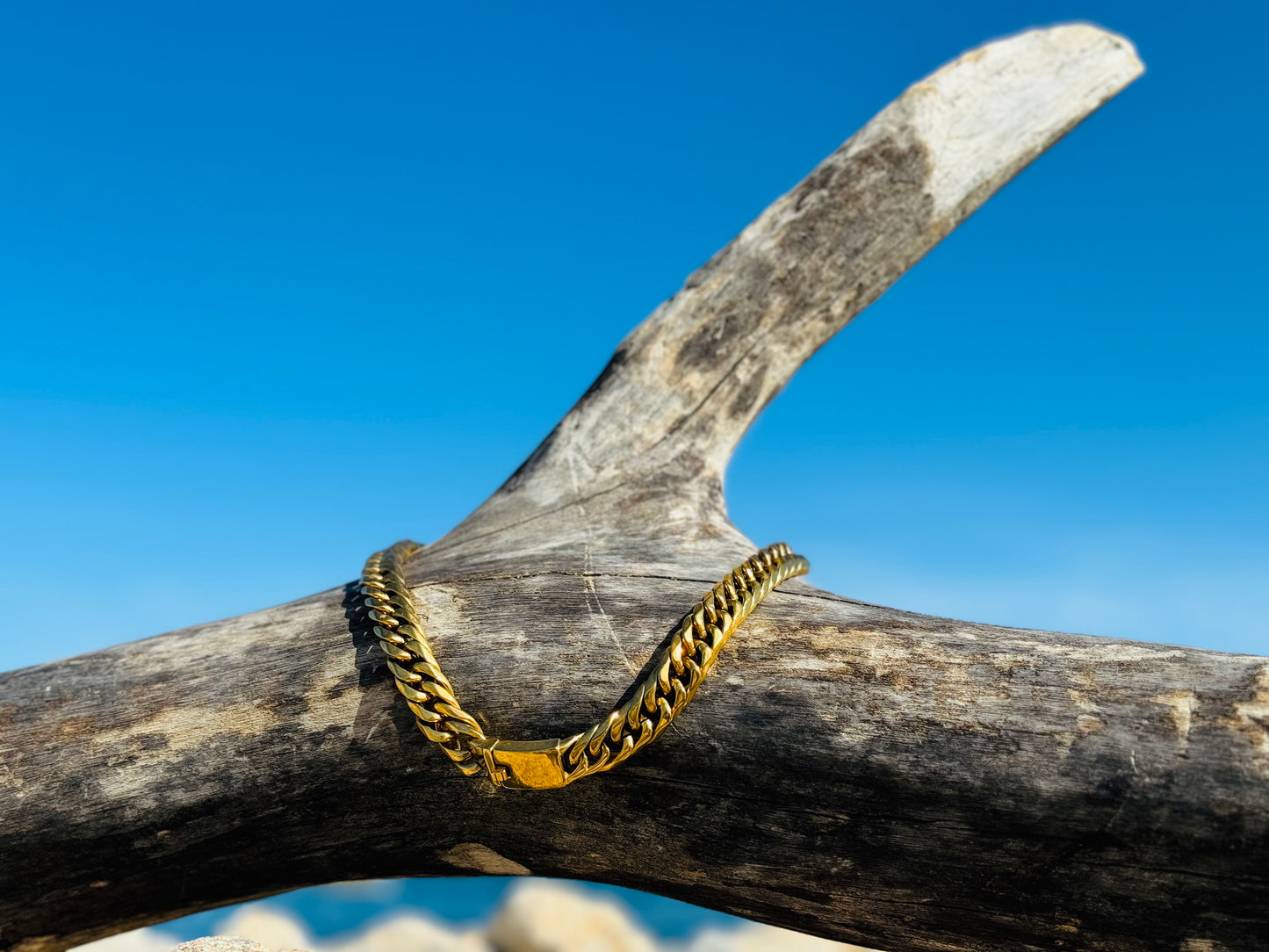 喜平6面W gold chain 16mm