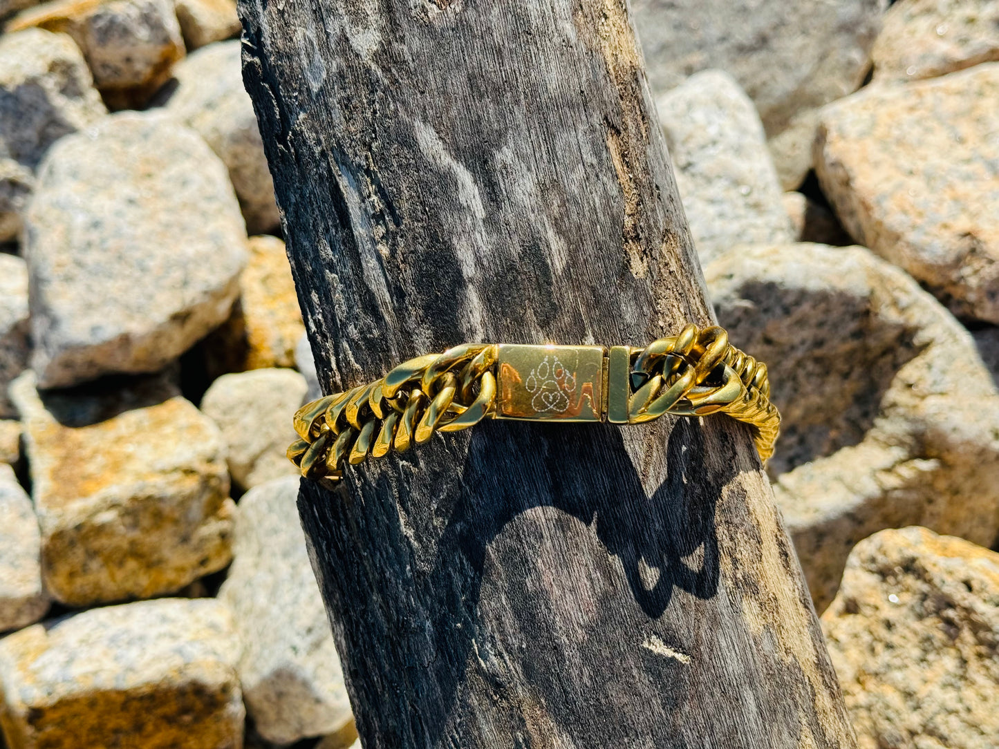 喜平6面W gold chain 16mm