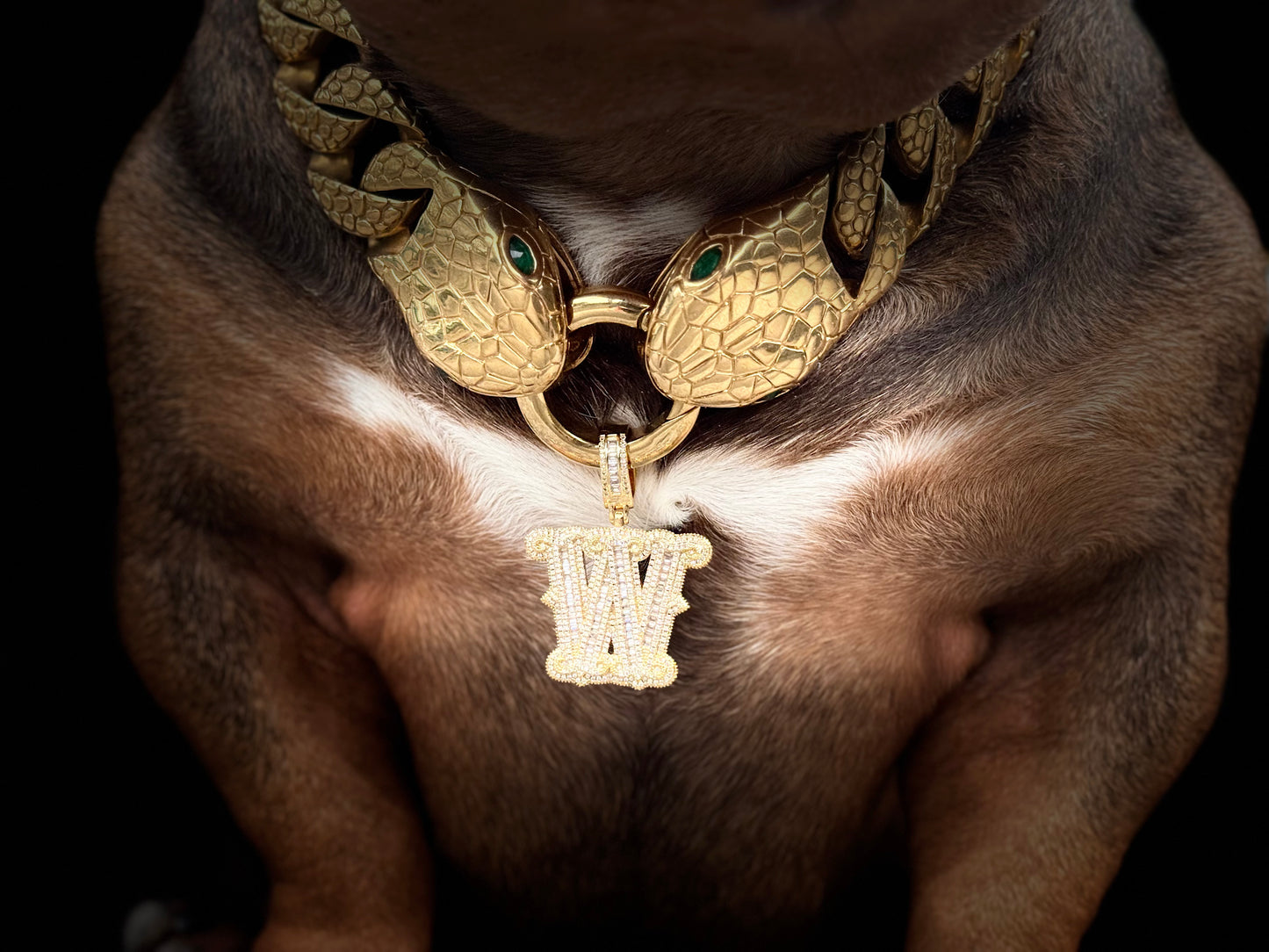 iced out initial pendant top
