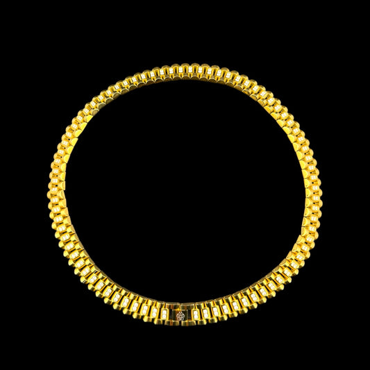 iced out presidential link gold necklace 16mm