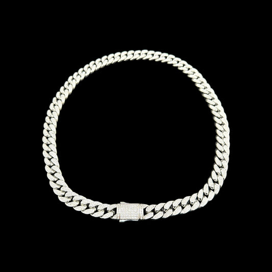 iced out cuban white gold chain 16mm