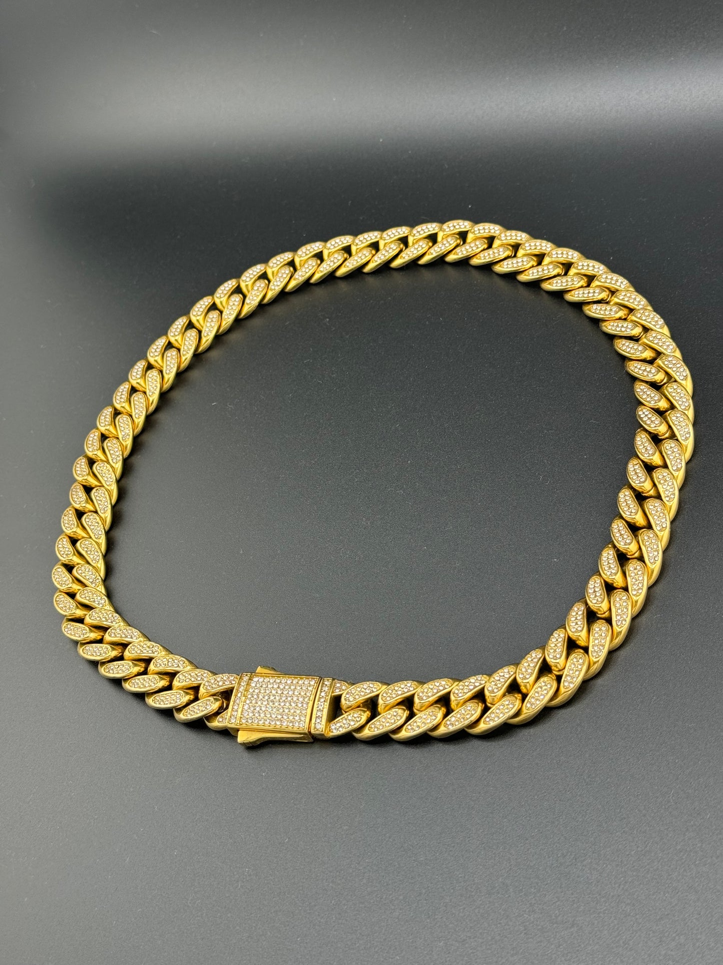 iced out cuban gold chain 16mm