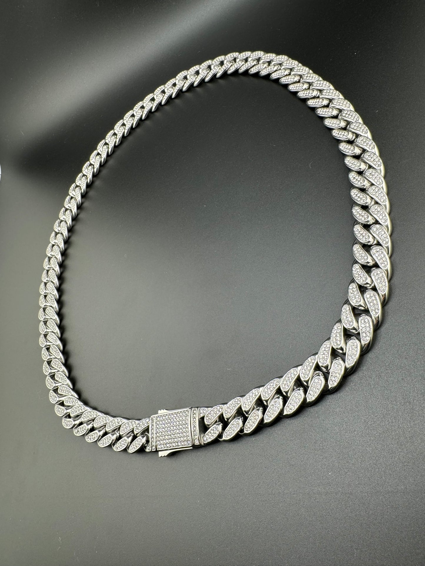 iced out cuban white gold chain 16mm