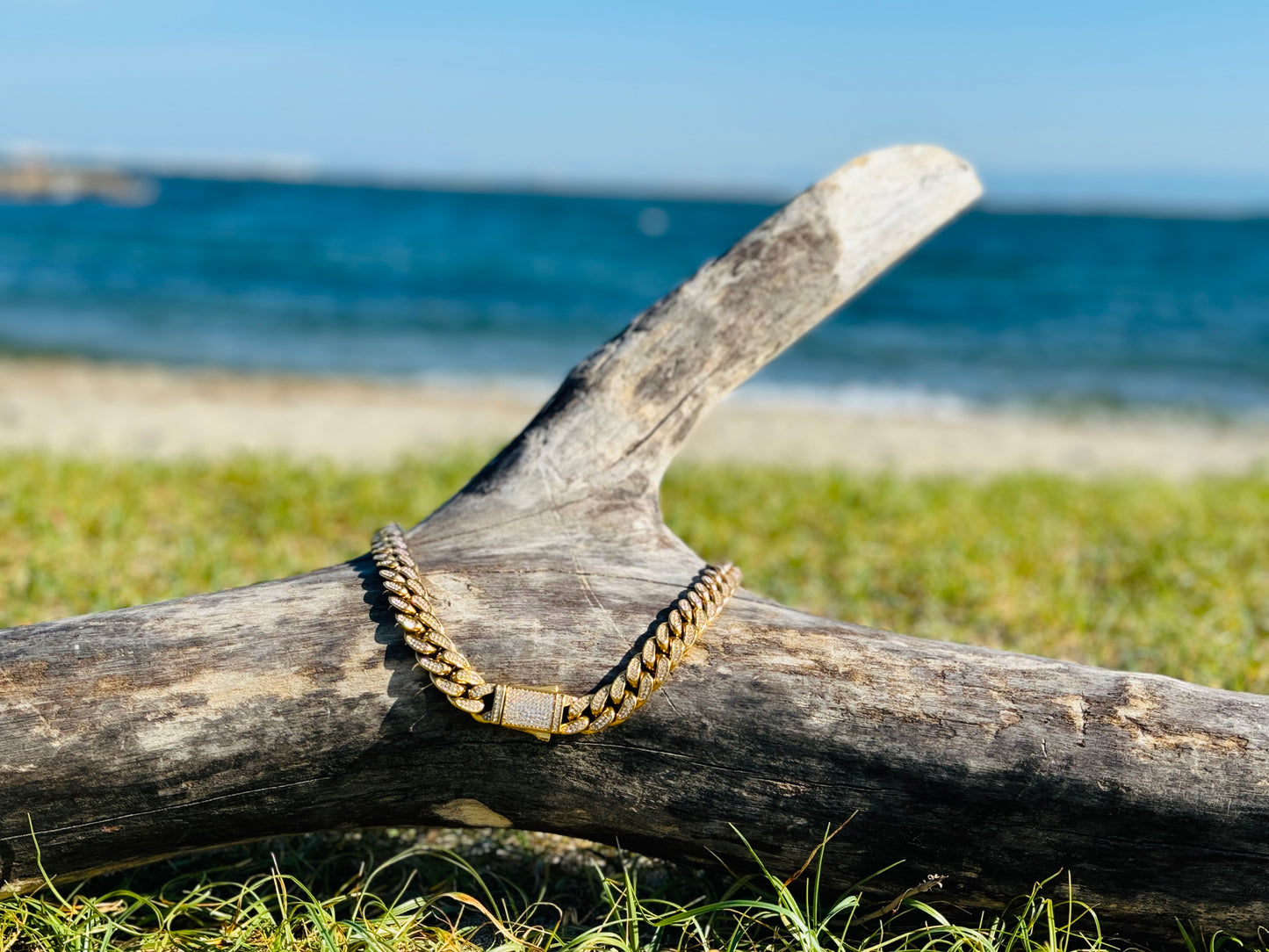 iced out cuban gold chain 16mm