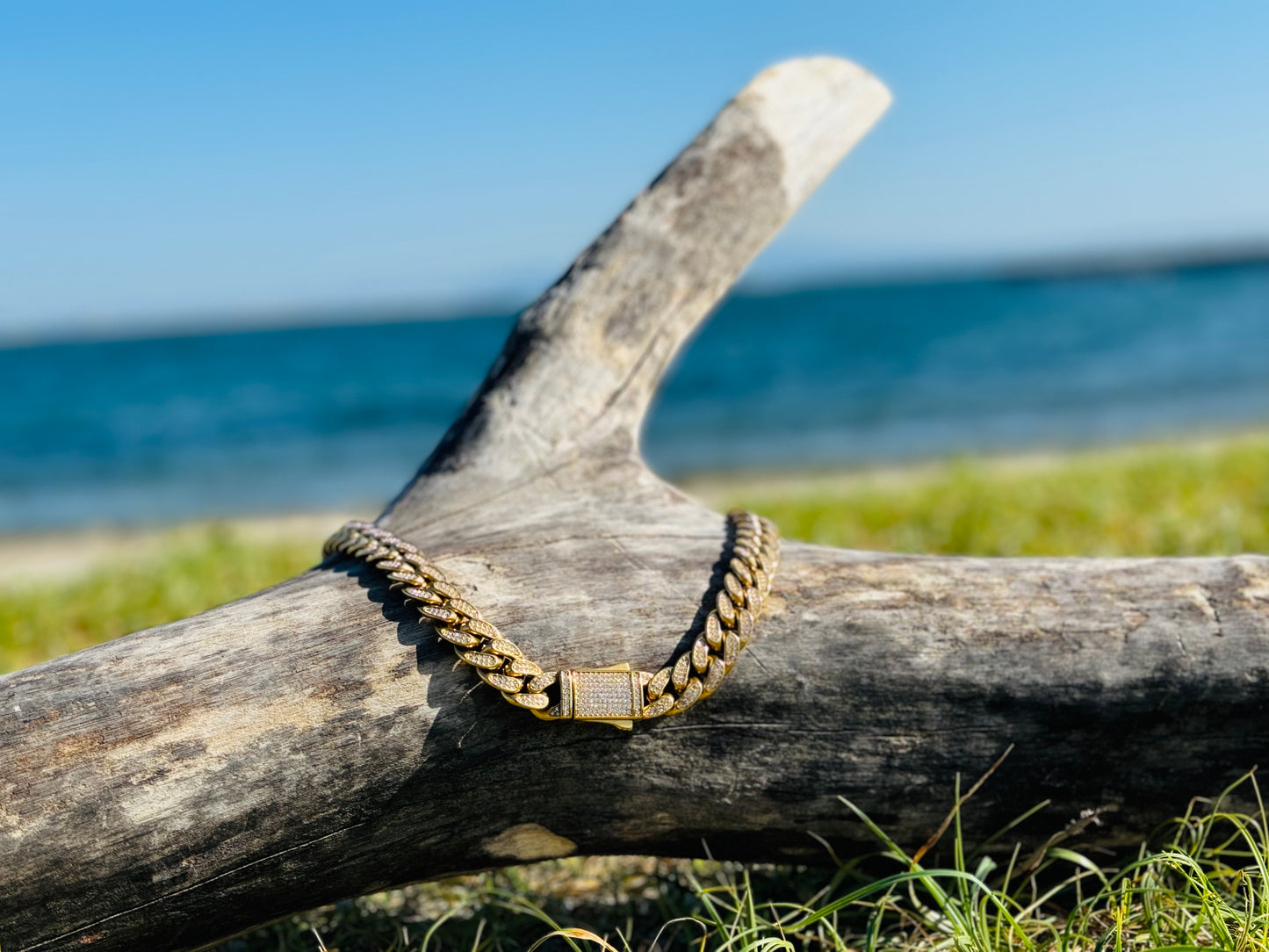 iced out cuban gold chain 16mm