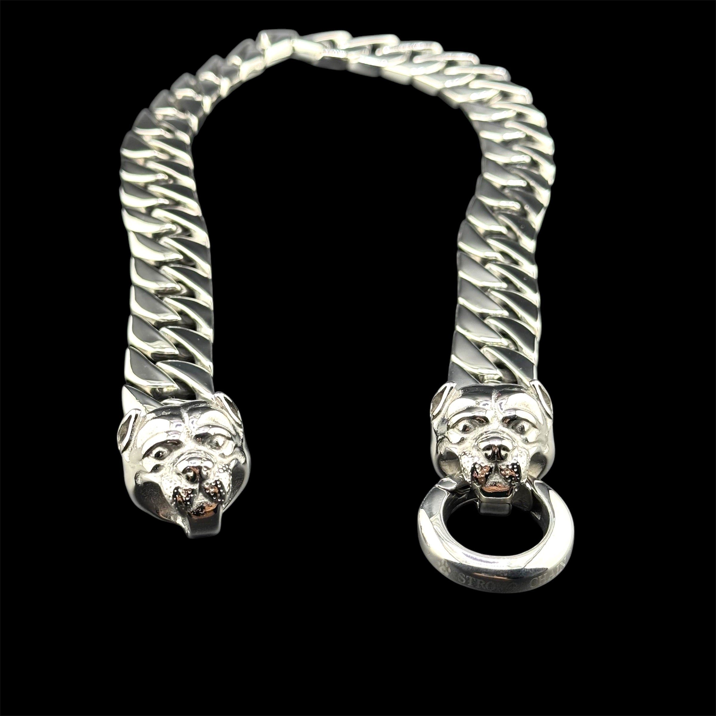 SMALL CUBAN CHAIN COLLAR(bully head) – STRONG CHAIN