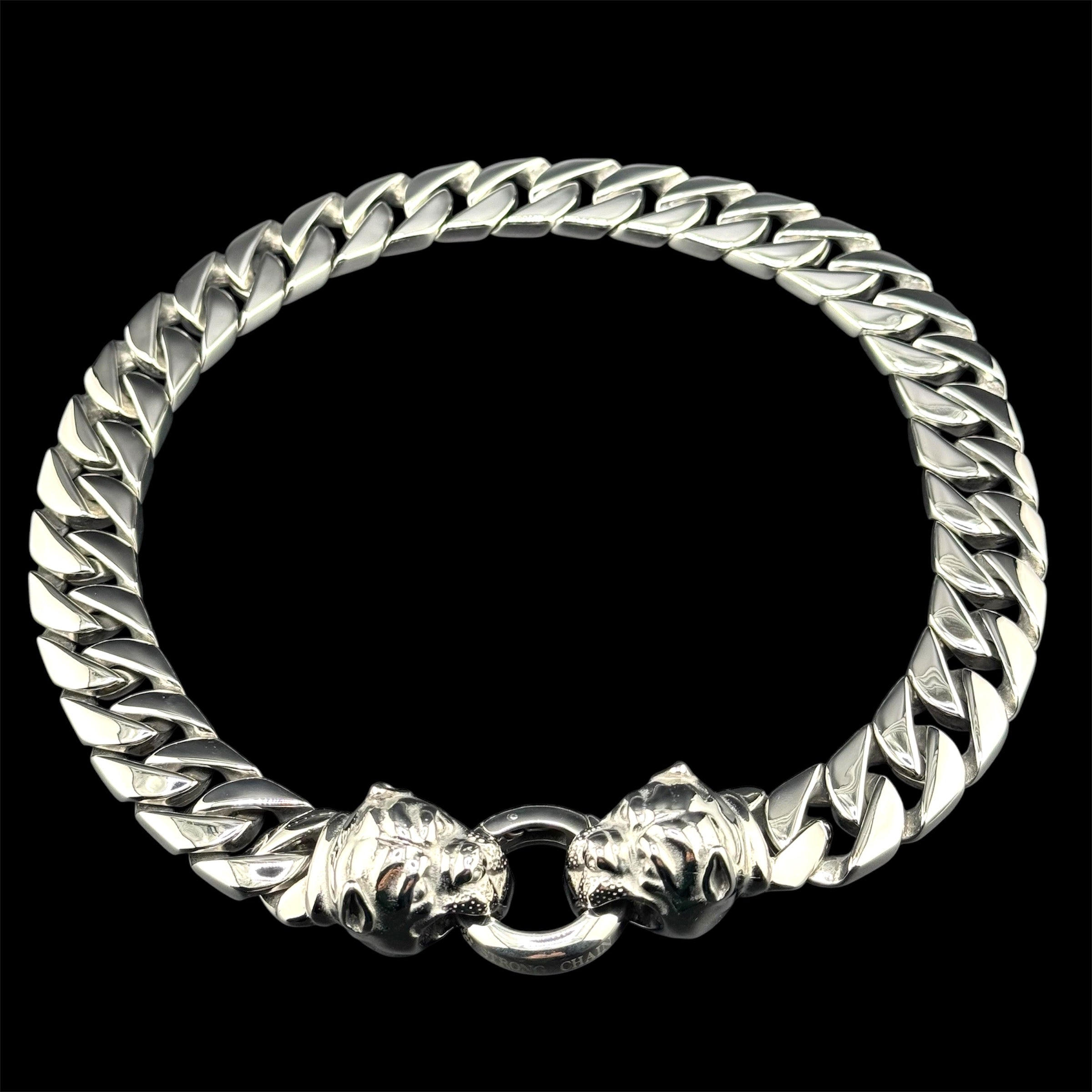 SMALL CUBAN CHAIN COLLAR(bully head) – STRONG CHAIN