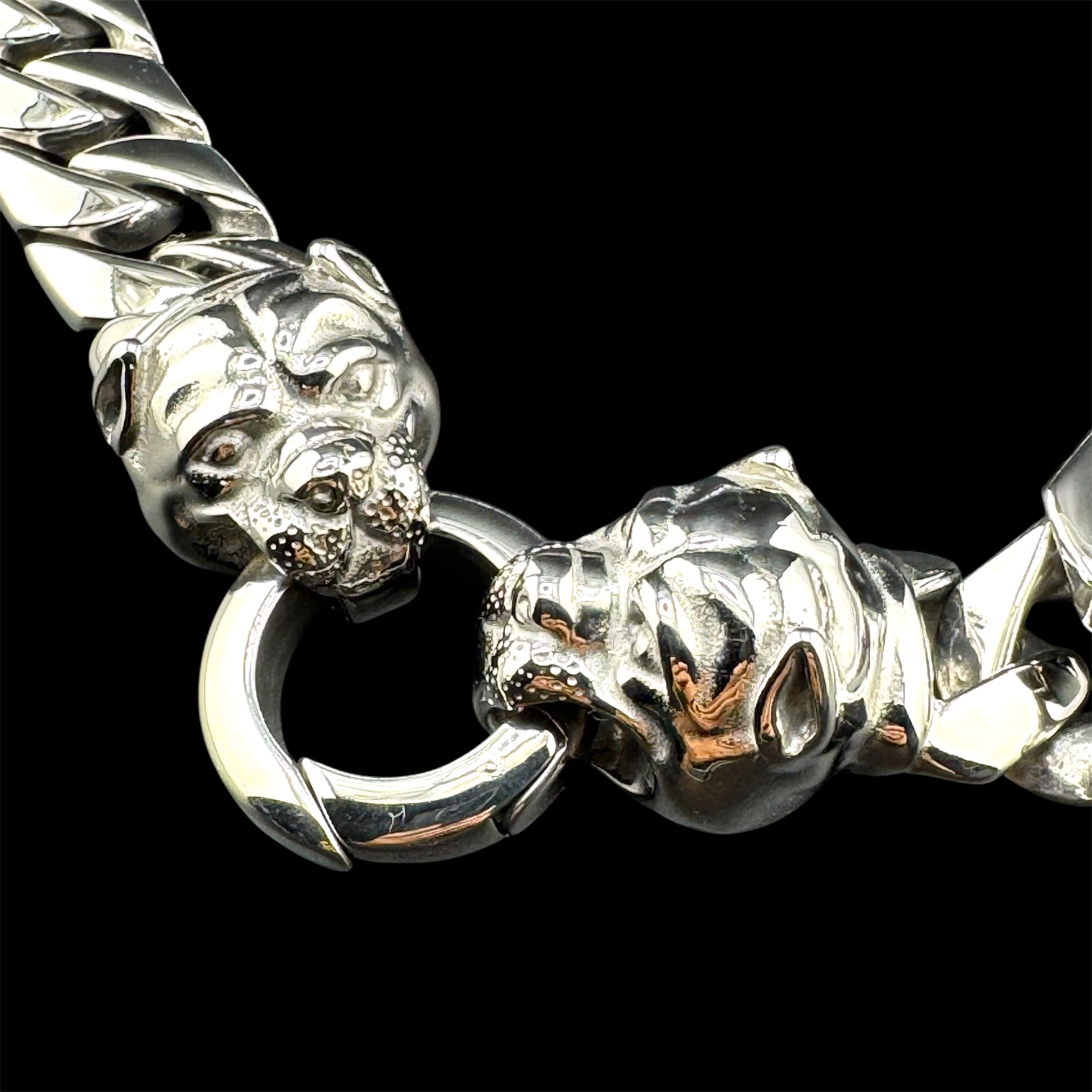 SMALL CUBAN CHAIN COLLAR(bully head) – STRONG CHAIN