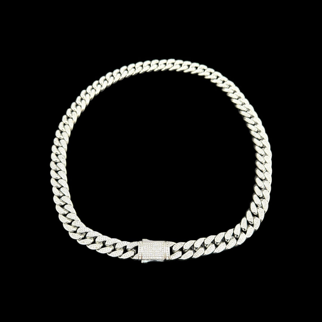 iced out cuban white gold chain 16mm