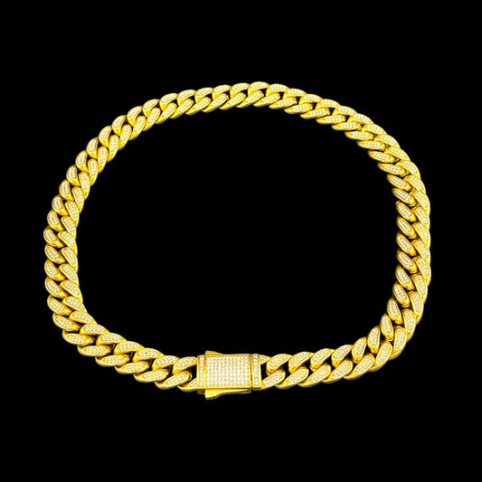 iced out cuban gold chain 16mm