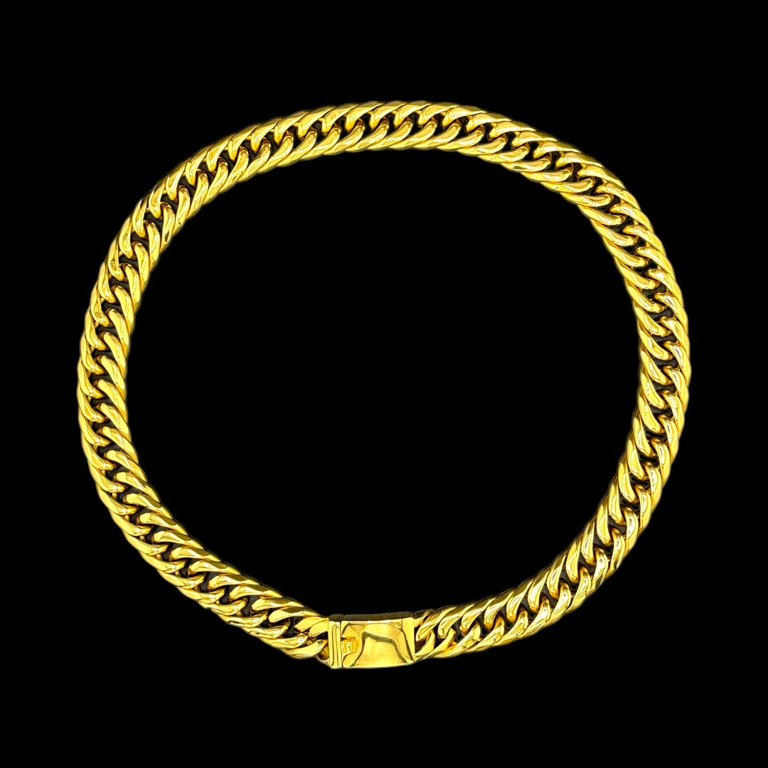 喜平6面W gold chain 16mm