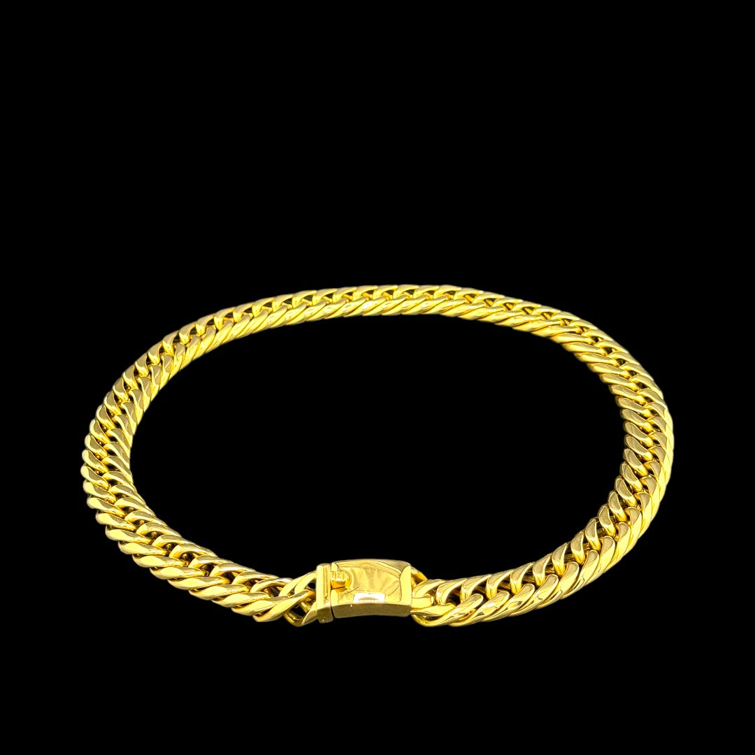 喜平6面W gold chain 16mm