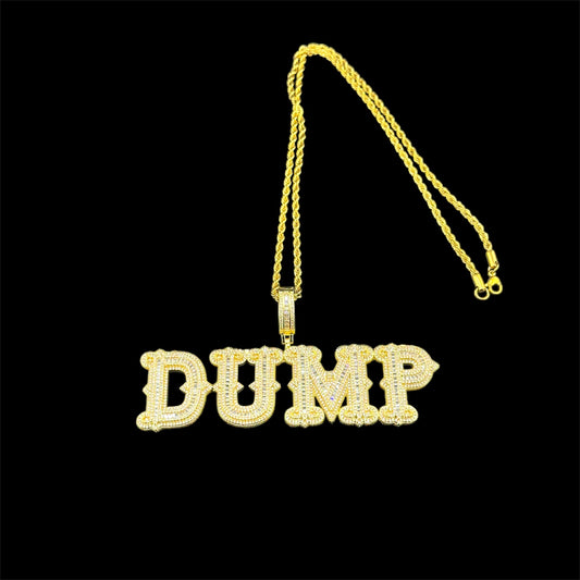 iced out initial pendant top gold (custom)
